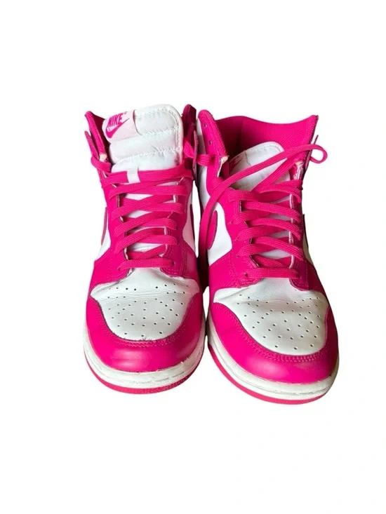 Nike Women’s High-Top Sneakers in Hot Pink and White DD1869-110 size7.5 - Picture 2 of 5